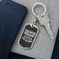 Absolute Firefighter Volunteer Keychain Stainless Steel or 18k Gold Dog Tag Keyring-Express Your Love Gifts