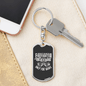 Absolute Firefighter Volunteer Keychain Stainless Steel or 18k Gold Dog Tag Keyring-Express Your Love Gifts