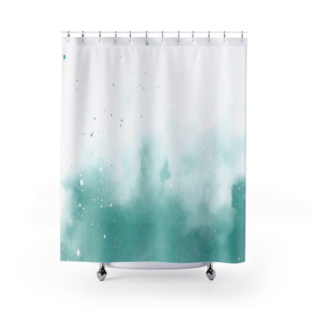 Abstract Splashed Watercolor Stylish Design 71" x 74" Elegant Waterproof Shower Curtain for a Spa-like Bathroom Paradise Exceptional Craftsmanship-Express Your Love Gifts