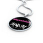 Abyssinian Cat Mom Necklace Circle Pendant Stainless Steel or 18k Gold 18-22"-Express Your Love Gifts