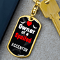 Accentor Bird Owner Bird Keychain Stainless Steel or 18k Gold Dog Tag Keyring-Express Your Love Gifts