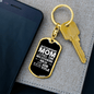 Accountant Mom Keychain Stainless Steel or 18k Gold Dog Tag Keyring-Express Your Love Gifts
