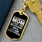 Accountant Mom Keychain Stainless Steel or 18k Gold Dog Tag Keyring-Express Your Love Gifts