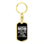 Accountant Mom Keychain Stainless Steel or 18k Gold Dog Tag Keyring-Express Your Love Gifts