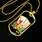 Ace Card Gamble Dog Tag Stainless Steel or 18k Gold 24" Chain-Express Your Love Gifts