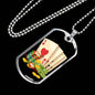 Ace Card Gamble Dog Tag Stainless Steel or 18k Gold 24" Chain-Express Your Love Gifts