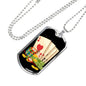 Ace Card Gamble Dog Tag Stainless Steel or 18k Gold 24" Chain-Express Your Love Gifts