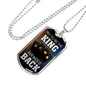 Ace Is Back Casino Dog Tag Stainless Steel or 18k Gold 24" Chain-Express Your Love Gifts