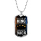 Ace Is Back Casino Dog Tag Stainless Steel or 18k Gold 24" Chain-Express Your Love Gifts
