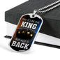 Ace Is Back Casino Dog Tag Stainless Steel or 18k Gold 24" Chain-Express Your Love Gifts