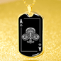 Ace Of Clubs Dog Tag Stainless Steel or 18k Gold 24" Chain-Express Your Love Gifts
