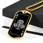 Ace Of Clubs Dog Tag Stainless Steel or 18k Gold 24" Chain-Express Your Love Gifts