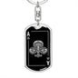 Ace Of Clubs Keychain Dog Tag Stainless Steel or 18k Gold-Express Your Love Gifts