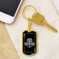 Ace Of Clubs Keychain Dog Tag Stainless Steel or 18k Gold-Express Your Love Gifts