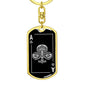 Ace Of Clubs Keychain Dog Tag Stainless Steel or 18k Gold-Express Your Love Gifts
