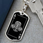 Ace Of Clubs Keychain Dog Tag Stainless Steel or 18k Gold-Express Your Love Gifts