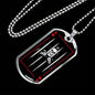 Ace Of Hearts Skull Prison Dog Tag Stainless Steel or 18k Gold 24" Chain"-Express Your Love Gifts