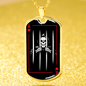 Ace Of Hearts Skull Prison Dog Tag Stainless Steel or 18k Gold 24" Chain"-Express Your Love Gifts