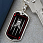 Ace Of Hearts Skull Prison Keychain Dog Tag Stainless Steel or 18k Gold-Express Your Love Gifts