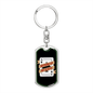 Ace of Spades Gambler Keychain Stainless Steel or 18k Gold Dog Tag Keyring-Express Your Love Gifts