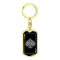 Ace Of Spades Keychain Dog Tag Stainless Steel or 18k Gold-Express Your Love Gifts