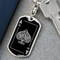 Ace Of Spades Keychain Dog Tag Stainless Steel or 18k Gold-Express Your Love Gifts