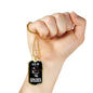 Ace Of Spades Skull Dog Tag Stainless Steel or 18k Gold 24" Chain-Express Your Love Gifts