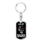 Ace Of Spades Skull Keychain Dog Tag Stainless Steel or 18k Gold-Express Your Love Gifts