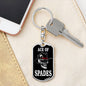 Ace Of Spades Skull Keychain Dog Tag Stainless Steel or 18k Gold-Express Your Love Gifts
