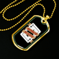Ace Up My Sleeve Gambler Necklace Stainless Steel or 18k Gold Dog Tag-Express Your Love Gifts