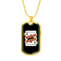 Ace Up My Sleeve Gambler Necklace Stainless Steel or 18k Gold Dog Tag-Express Your Love Gifts