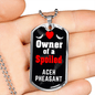 Aceh Pheasant Bird Necklace Stainless Steel or 18k Gold Dog Tag 24" Chain-Express Your Love Gifts