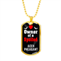 Aceh Pheasant Bird Necklace Stainless Steel or 18k Gold Dog Tag 24" Chain-Express Your Love Gifts