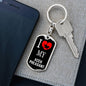 Aceh Pheasant Dog Tag Keychain Stainless Steel or 18k Gold-Express Your Love Gifts