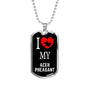 Aceh Pheasant Necklace Stainless Steel or 18k Gold Dog Tag 24" Chain-Express Your Love Gifts