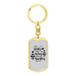 Act Justly Love Mercy Micah 6:8 Keychain Stainless Steel or 18k Gold Dog Tag Keyring-Express Your Love Gifts