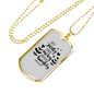 Act Justly Love Mercy Micah 6:8 Necklace Stainless Steel or 18k Gold Dog Tag 24" Chain-Express Your Love Gifts