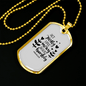 Act Justly Love Mercy Micah 6:8 Necklace Stainless Steel or 18k Gold Dog Tag 24" Chain-Express Your Love Gifts