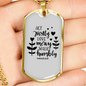 Act Justly Love Mercy Micah 6:8 Necklace Stainless Steel or 18k Gold Dog Tag 24" Chain-Express Your Love Gifts