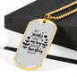 Act Justly Love Mercy Micah 6:8 Necklace Stainless Steel or 18k Gold Dog Tag 24" Chain-Express Your Love Gifts