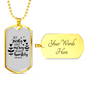 Act Justly Love Mercy Micah 6:8 Necklace Stainless Steel or 18k Gold Dog Tag 24" Chain-Express Your Love Gifts