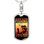 Action Figure Fishing Keychain Stainless Steel or 18k Gold Dog Tag Keyring-Express Your Love Gifts