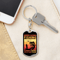 Action Figure Fishing Keychain Stainless Steel or 18k Gold Dog Tag Keyring-Express Your Love Gifts