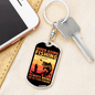 Action Figure Fishing Keychain Stainless Steel or 18k Gold Dog Tag Keyring-Express Your Love Gifts
