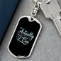 Actually I Can Mom Keychain Stainless Steel or 18k Gold Dog Tag Keyring-Express Your Love Gifts