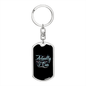 Actually I Can Mom Keychain Stainless Steel or 18k Gold Dog Tag Keyring-Express Your Love Gifts