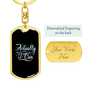 Actually I Can Mom Keychain Stainless Steel or 18k Gold Dog Tag Keyring-Express Your Love Gifts