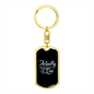 Actually I Can Mom Keychain Stainless Steel or 18k Gold Dog Tag Keyring-Express Your Love Gifts