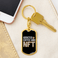 Addicted Coffee and NFT Crypto Keychain Stainless Steel or 18k Gold Dog Tag Keyring-Express Your Love Gifts