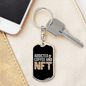 Addicted Coffee and NFT Crypto Keychain Stainless Steel or 18k Gold Dog Tag Keyring-Express Your Love Gifts